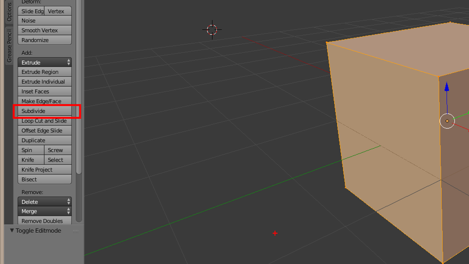 Blender : วิธีใช้เครื่องมือพื้นฐานในการแบ่ง Polygon (Subdivide , Loop Cut , Knife , Inset Face)