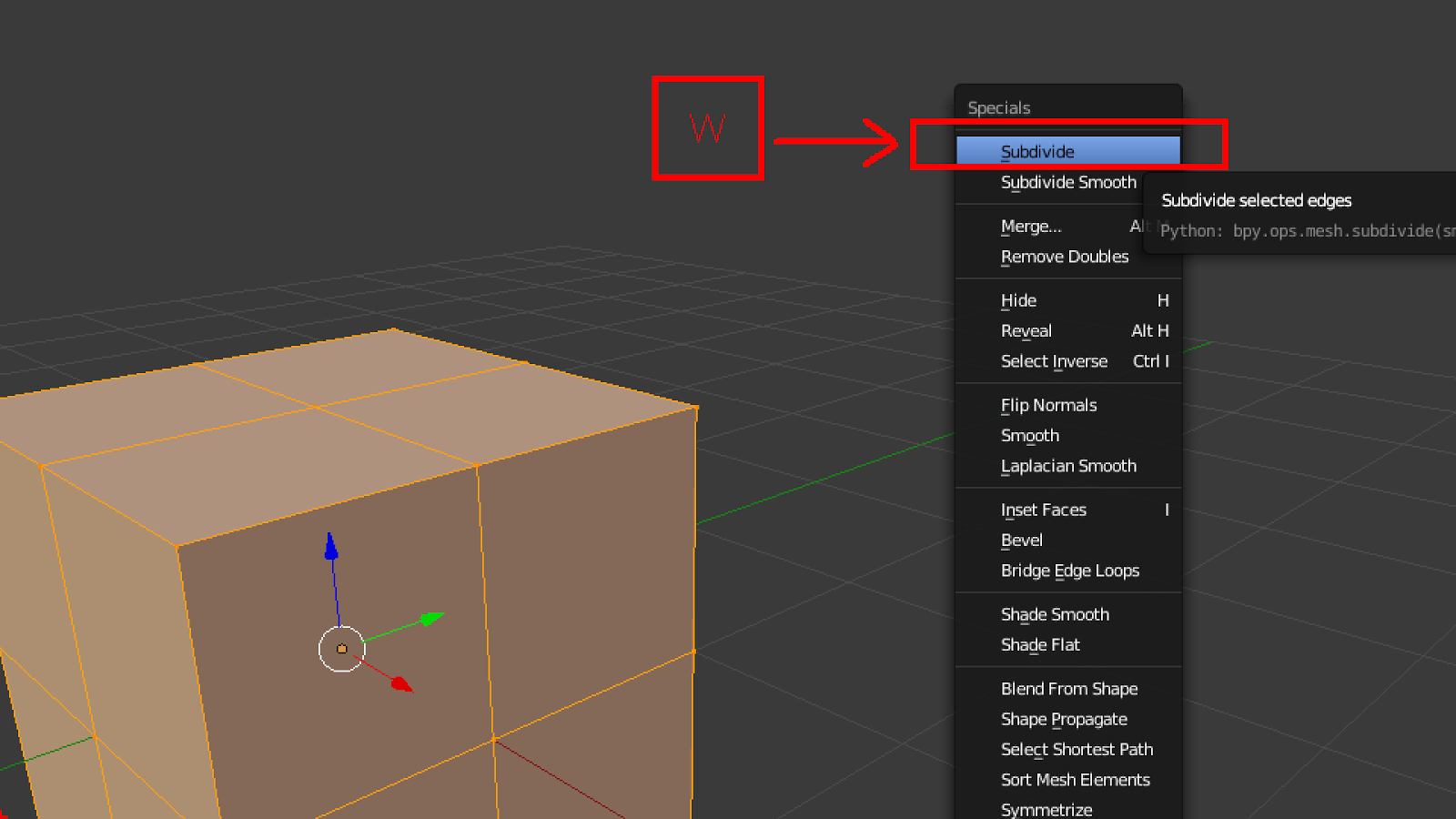 Blender : วิธีใช้เครื่องมือพื้นฐานในการแบ่ง Polygon (Subdivide , Loop Cut , Knife , Inset Face)