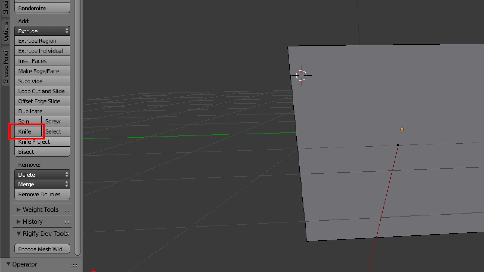 Blender : วิธีใช้ Knife เครื่องมือพื้นฐานในการแบ่ง Polygon