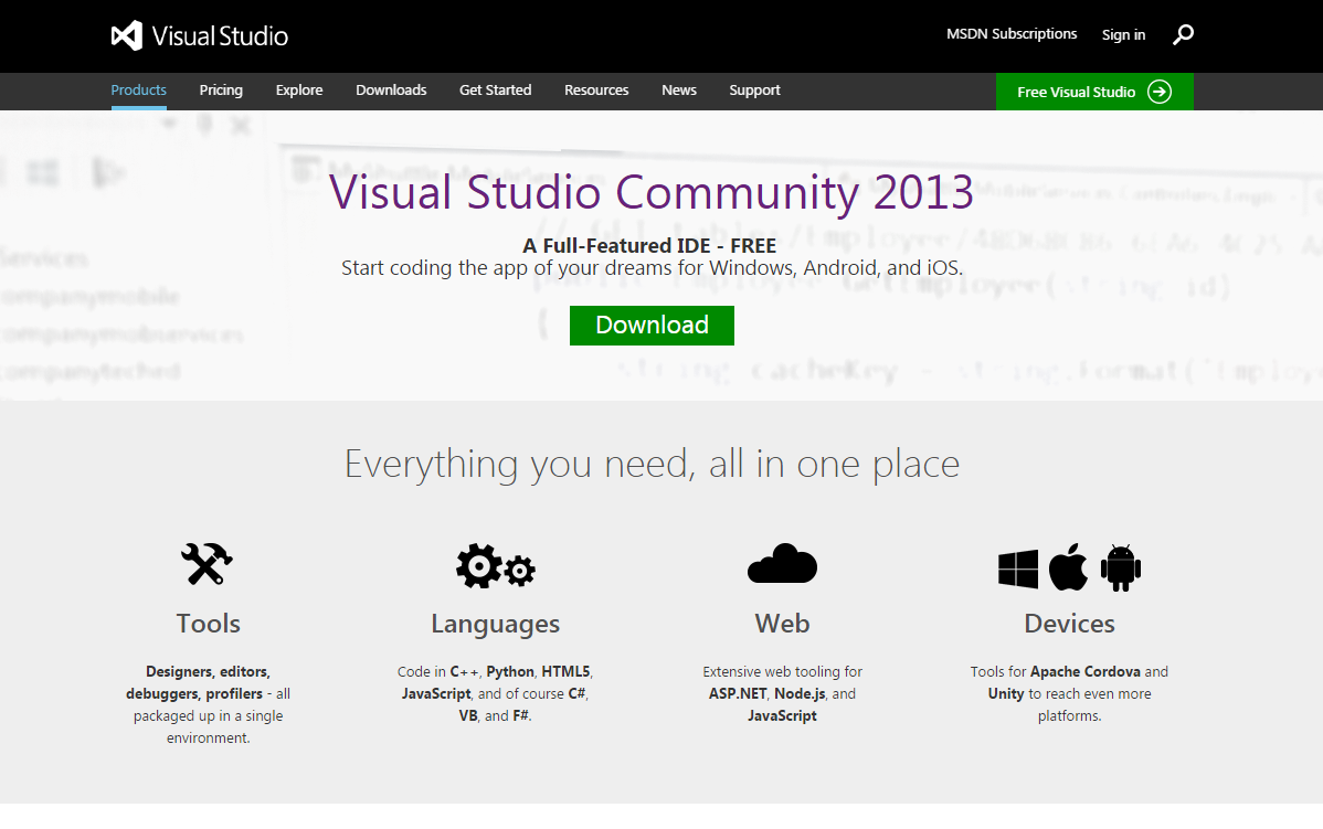 Miscrosoft แจกฟรี Visual Studio Community 2013 งานนี้เด็ก COM SCI ได้เฮ้ !!