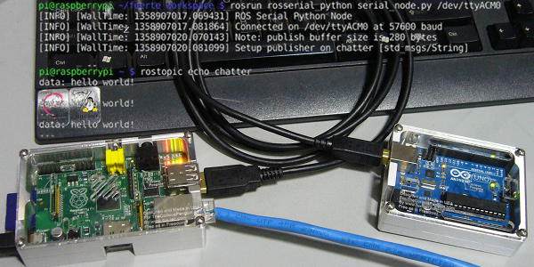Raspberry_Pi + Arduino ใช้ในโปรเจค ROS