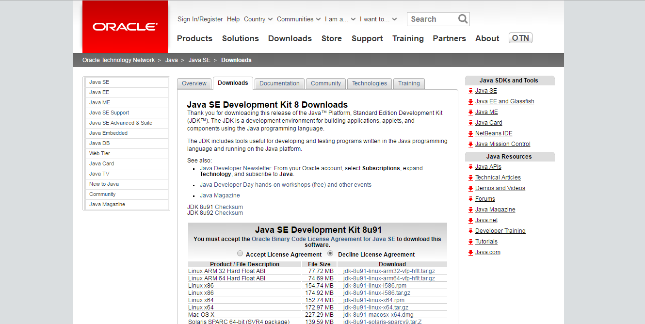 Java Development Kit (JDK) , ชุดพัฒนาโปรแกรมภาษา Java
