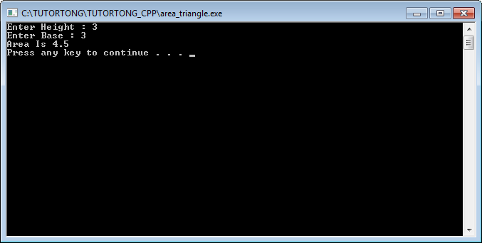 C++ : ตัวอย่างการวิเคราะห์โจทย์ หาพื้นที่ สามเหลี่ยม ทั่วไป โดยใช้ Tool Dev-C++