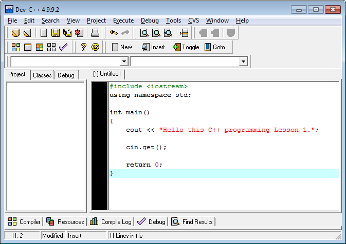 สอน C++ : บทที่ 2 เรียนรู้การแสดงผลข้อความ (String) ด้วยคำสั่ง cout