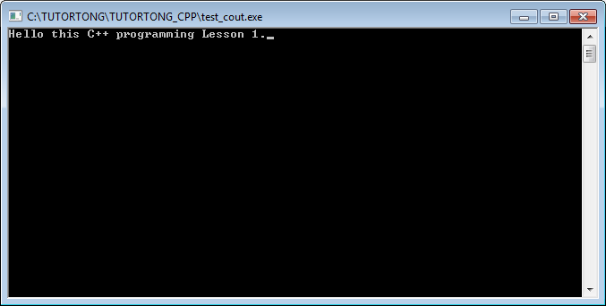 สอน C++ : บทที่ 2 เรียนรู้การแสดงผลข้อความ (String) ด้วยคำสั่ง cout
